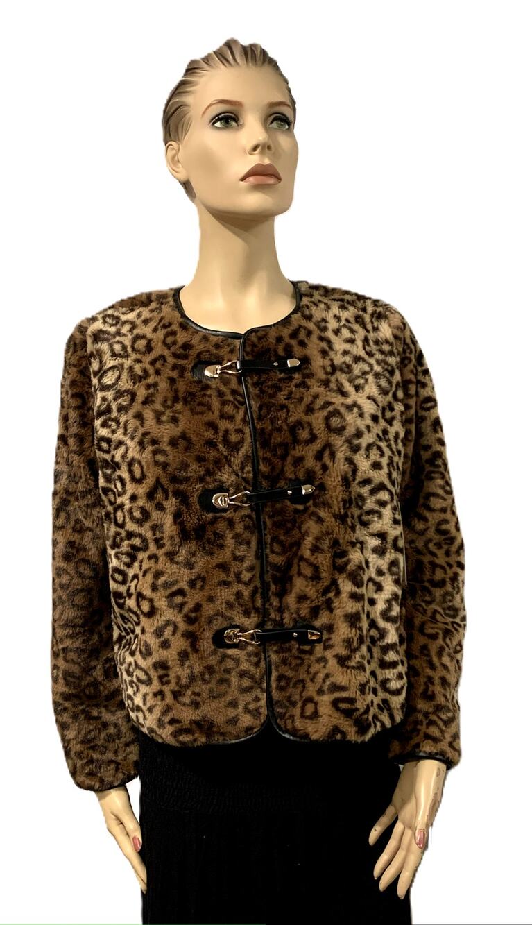 Leopard or Cougar Jacket by Nine West Size Medium - Super Soft NEW